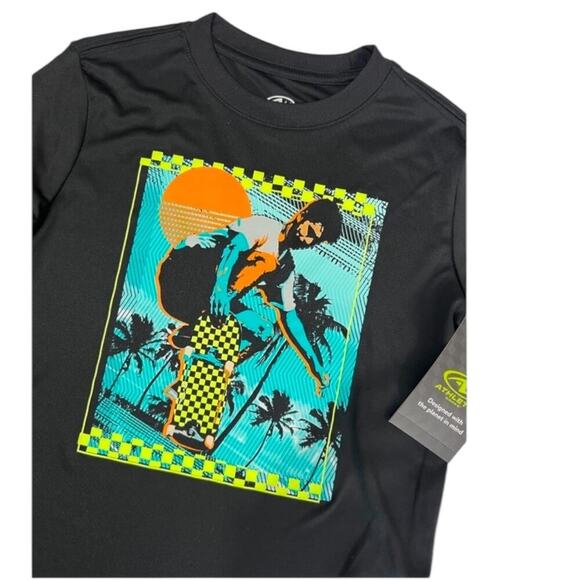 Athletic Works Boy Size S 6 - 7 T Shirt Kids Skateboarding Graphic Skateboard - Picture 5 of 9